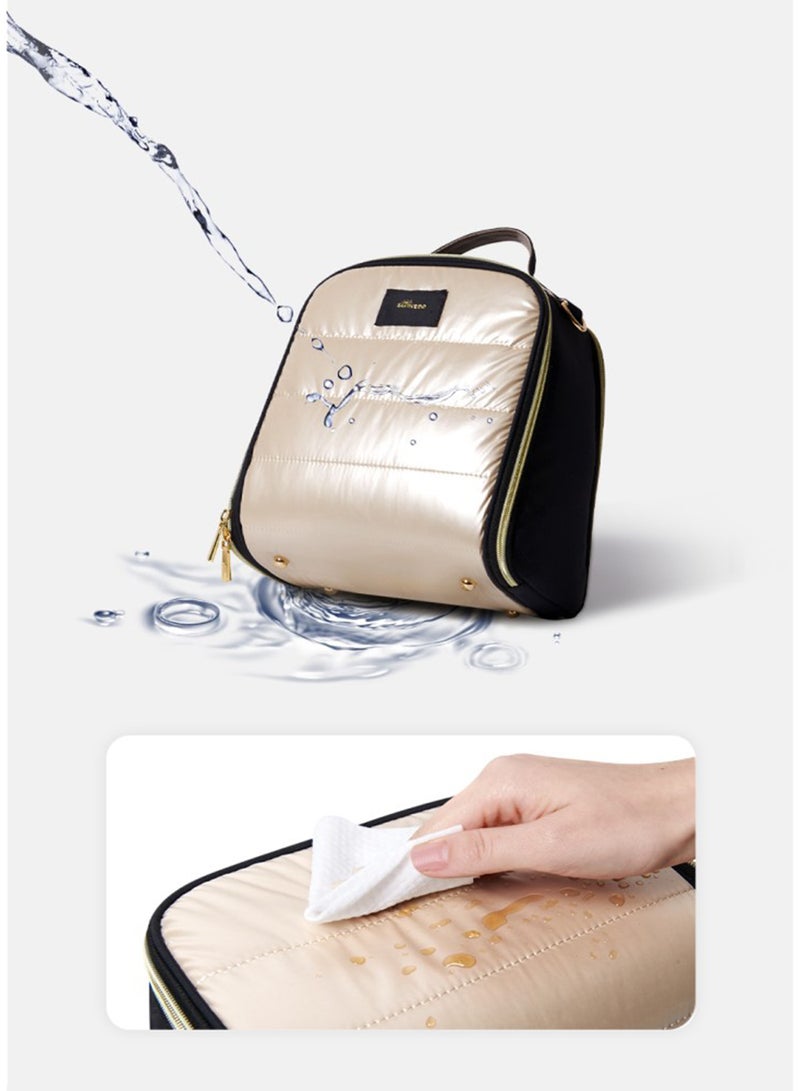 Thermal Insulated Lunch Bag And Milk Bag - Gold Large