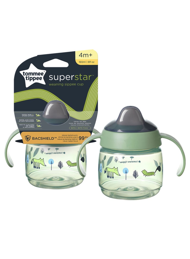 Superstar Sippee Weaning Cup Sippy Bottle For 4m+ 190 ml Assorted