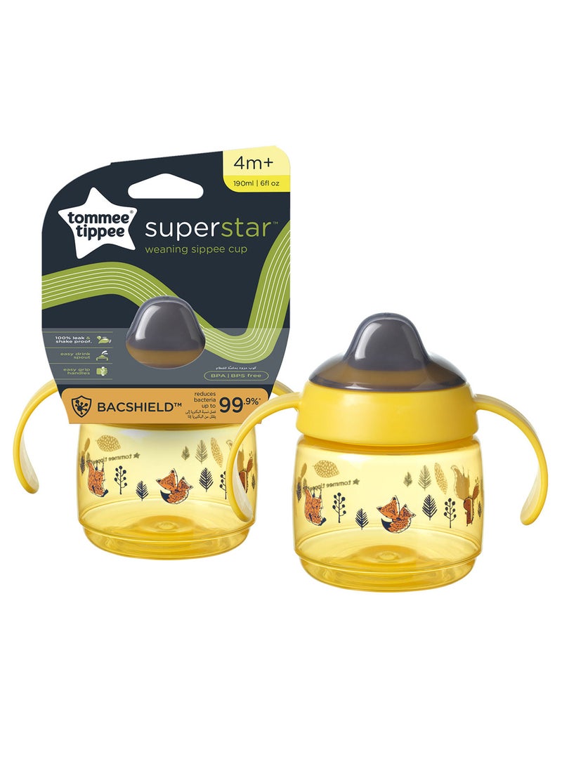 Superstar Sippee Weaning Cup Sippy Bottle For 4m+ 190 ml Assorted