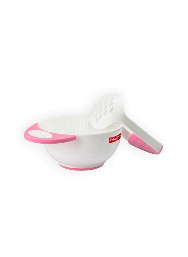 Baby Polypropylene Food Mash And Serve Bowl Set(Pink 3 Months)