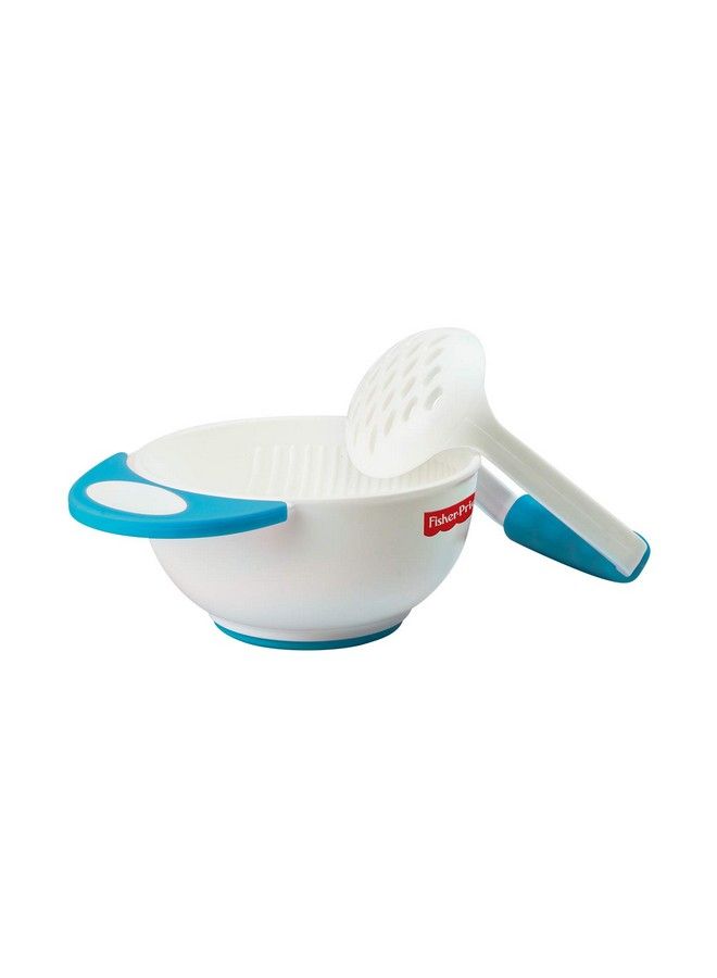 Baby Food Mash And Serve Bowl Set Blue Plastic