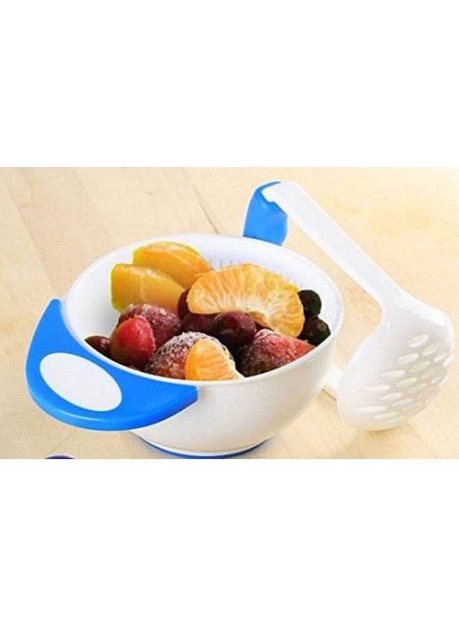 Baby Food Mash And Serve Bowl Set Blue Plastic