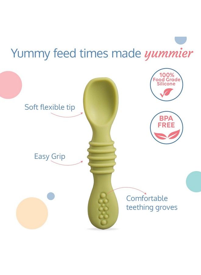 Silicone Baby & Toddler Training Cup & Spoon 100% Food Grade Silicone  Unbreakable Bpa & Plastic Free Baby Led Weaning Utensil Baby Shower Gift