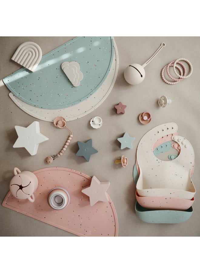 Silicone Feeding Placemat - Powder Pink Confetti