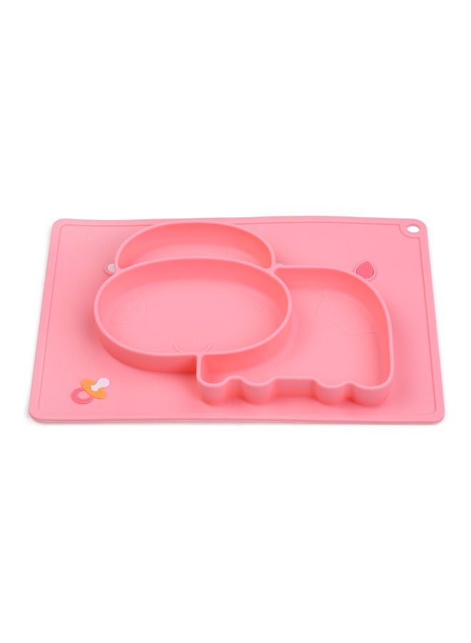 Hippo Shape Food Catching Non-Slip Heat-Resistant Silicone Baby Placemat