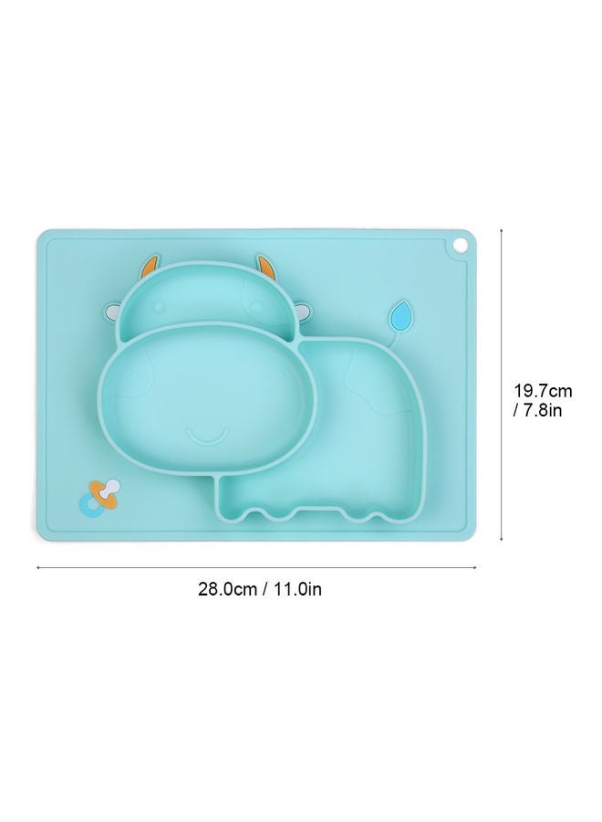 Hippo Shape Food Catching Non-Slip Heat-Resistant Silicone Baby Placemat