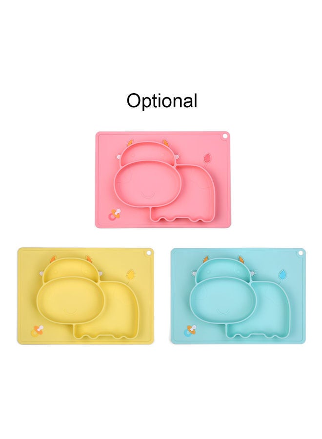 Hippo Shape Food Catching Non-Slip Heat-Resistant Silicone Baby Placemat