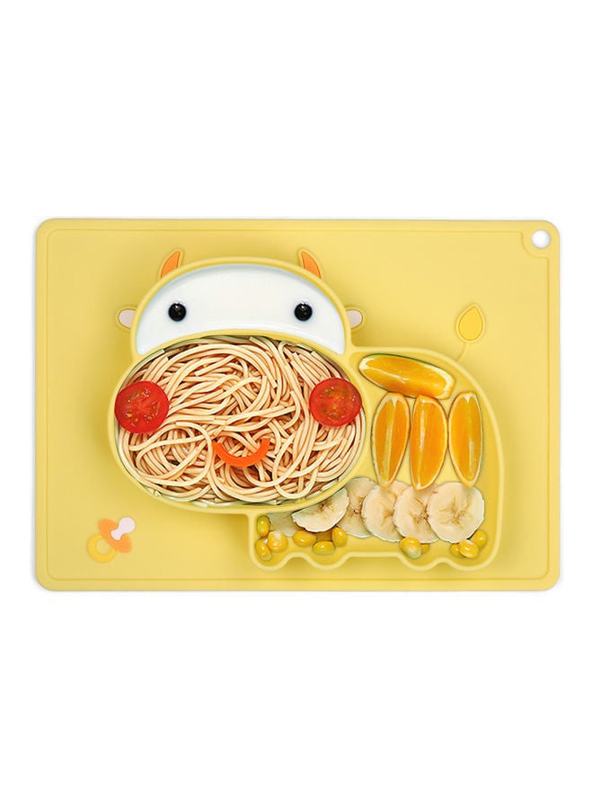 Hippo Shape Food Catching Non-Slip Heat-Resistant Silicone Baby Placemat