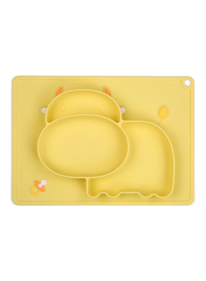 Hippo Shape Food Catching Non-Slip Heat-Resistant Silicone Baby Placemat