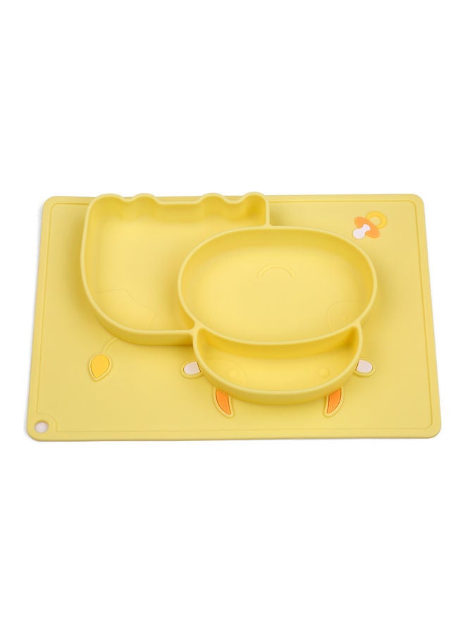 Hippo Shape Food Catching Non-Slip Heat-Resistant Silicone Baby Placemat