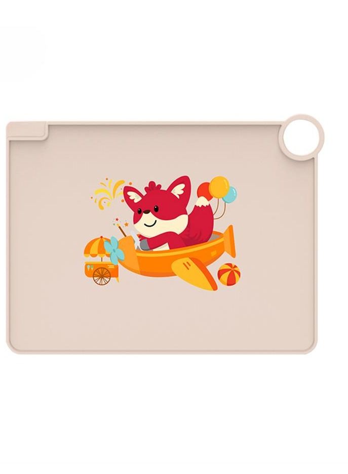 30 * 40 cm orange little fox children's silicone table mat