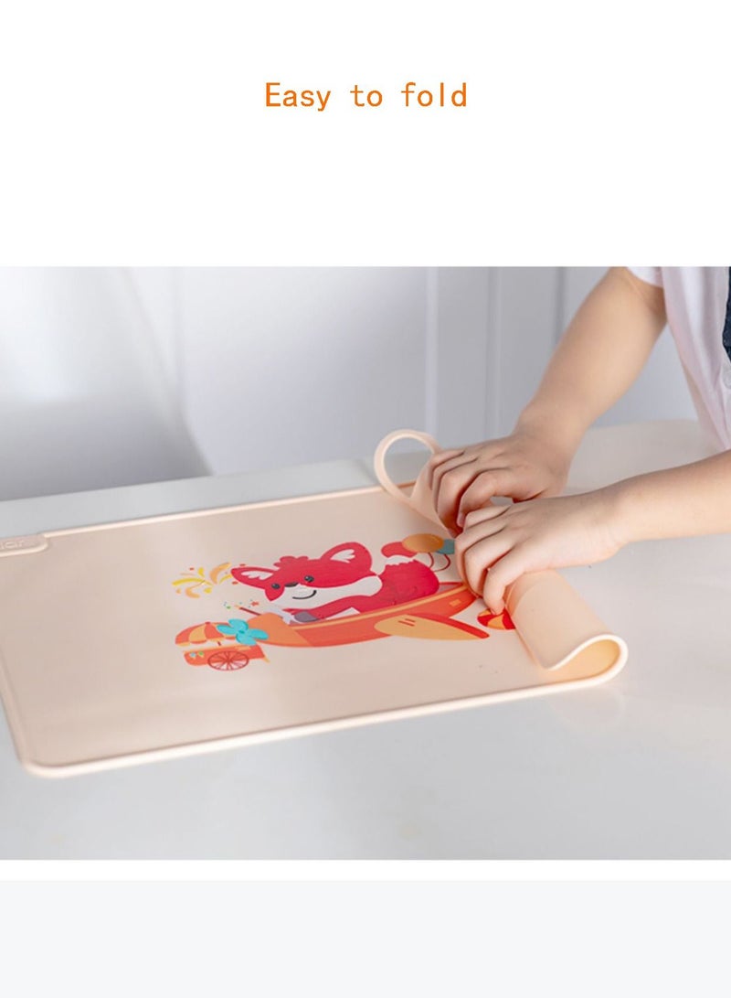 30 * 40 cm orange little fox children's silicone table mat