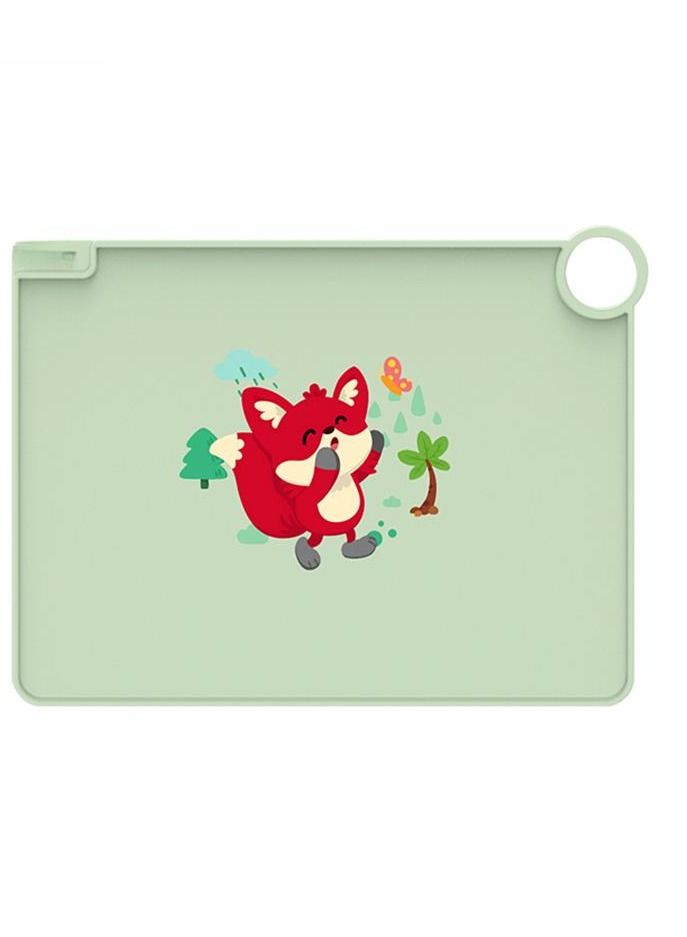 30 * 40cm green little fox children silicone table mat