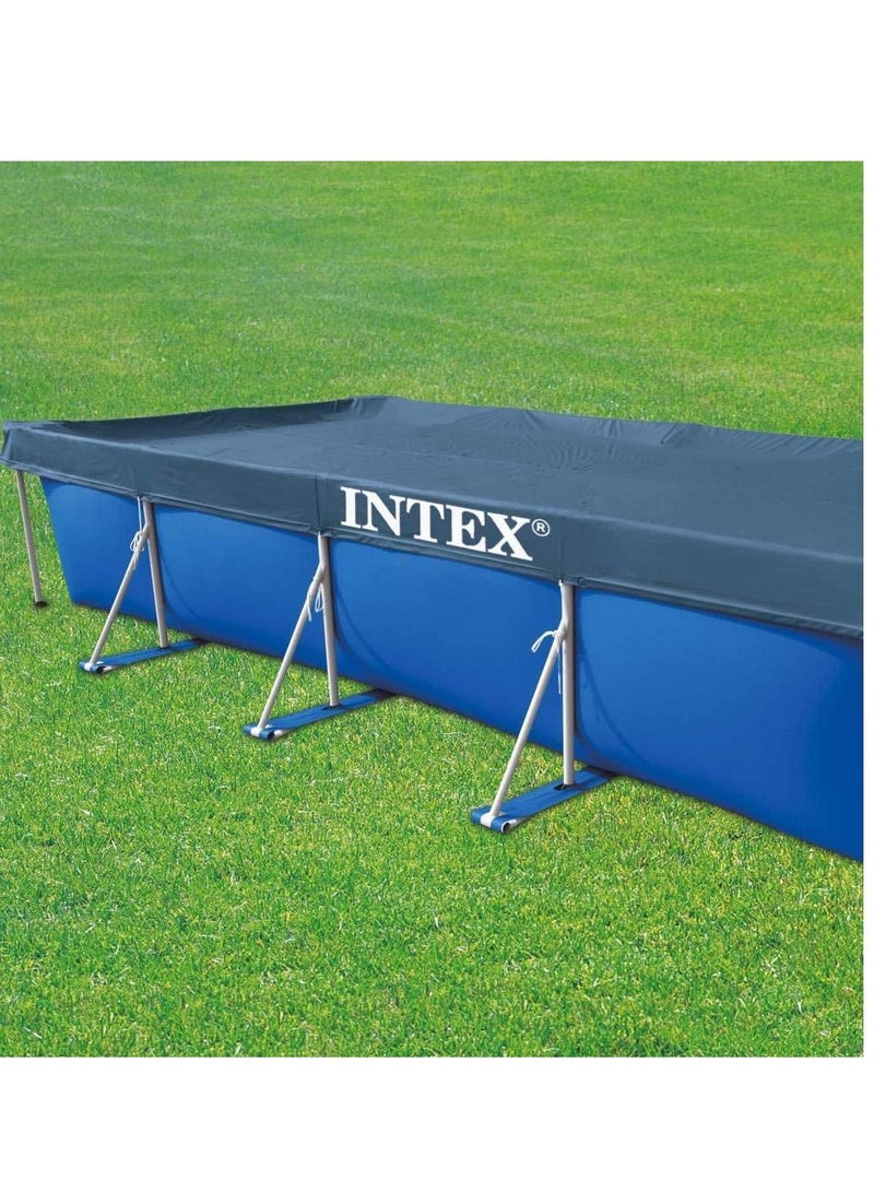 Intex copripiscina Rectangular,Intex Rectangular Pool Cover - 28039, Navy Blue