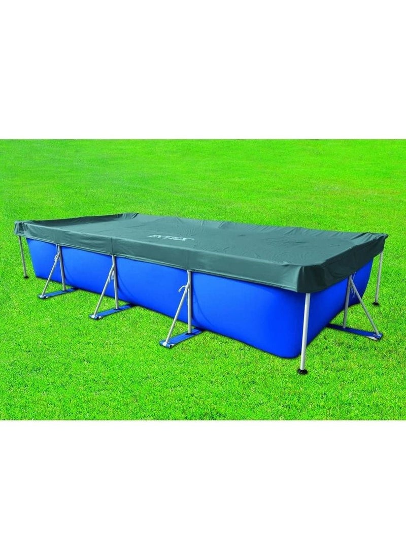 Intex copripiscina Rectangular,Intex Rectangular Pool Cover - 28039, Navy Blue