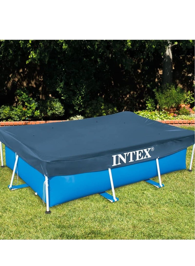 Intex copripiscina Rectangular,Intex Rectangular Pool Cover - 28039, Navy Blue