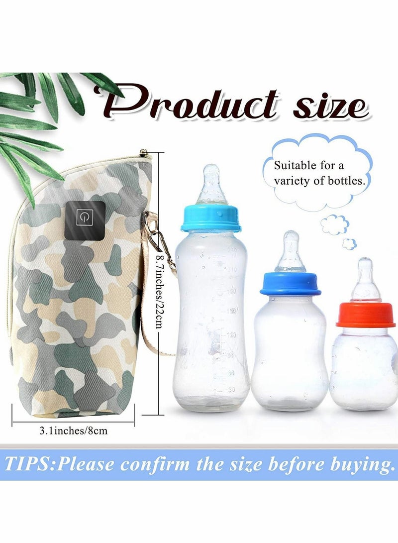 Baby Bottle Warmer Insulation Cover, Portable Breast Milk Warmer, Keep Temperature USB Powered for Indoor, Outdoor, Traveling, Driving