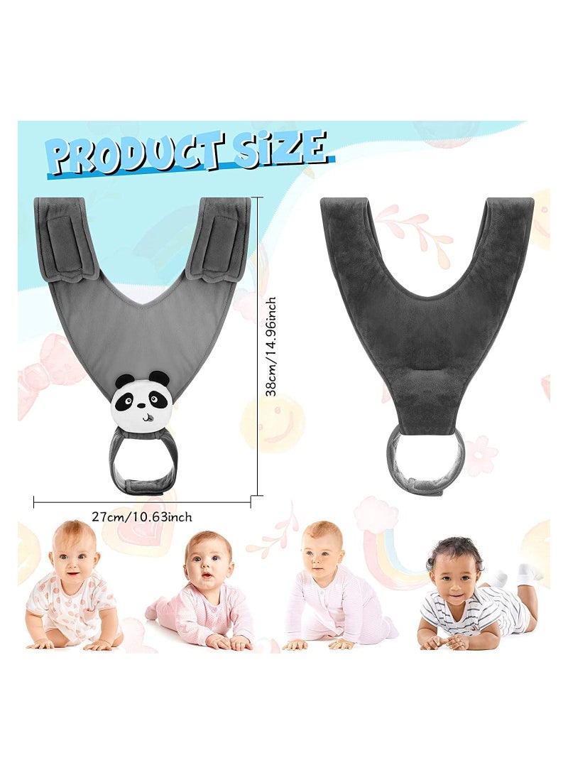 Adjustable Baby Bottle Holder Car Seat Propper Hands Spare Feeding Sling Drink Bracket Strap Tight Magic Sticker for Hanging (Grey, Green)