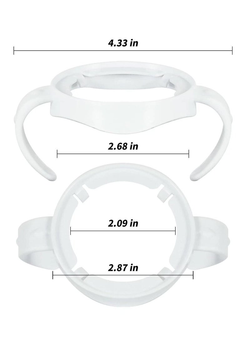 4 Pack Compatible with Baby Bottle Handles for Philips Avent Natural Bottles,Baby Holder, Feeding Bottles - White