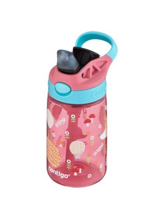 Kids Water Bottle With Redesigned Autospout Straw 14 Oz. Pink Hedge Hog