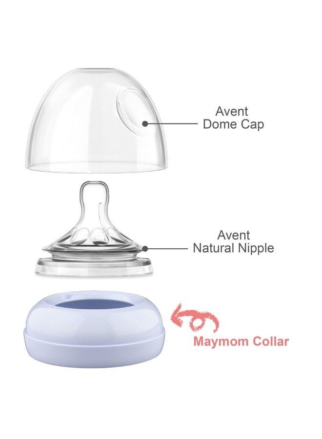 Maymom Brand Replacement Screw Ring Compatible With Philips Avent Natural Bottles Avent Pp Bottles Or Natural Glass Bottles; Made By Maymom; Replace Avent Natural Screw Ring Collar