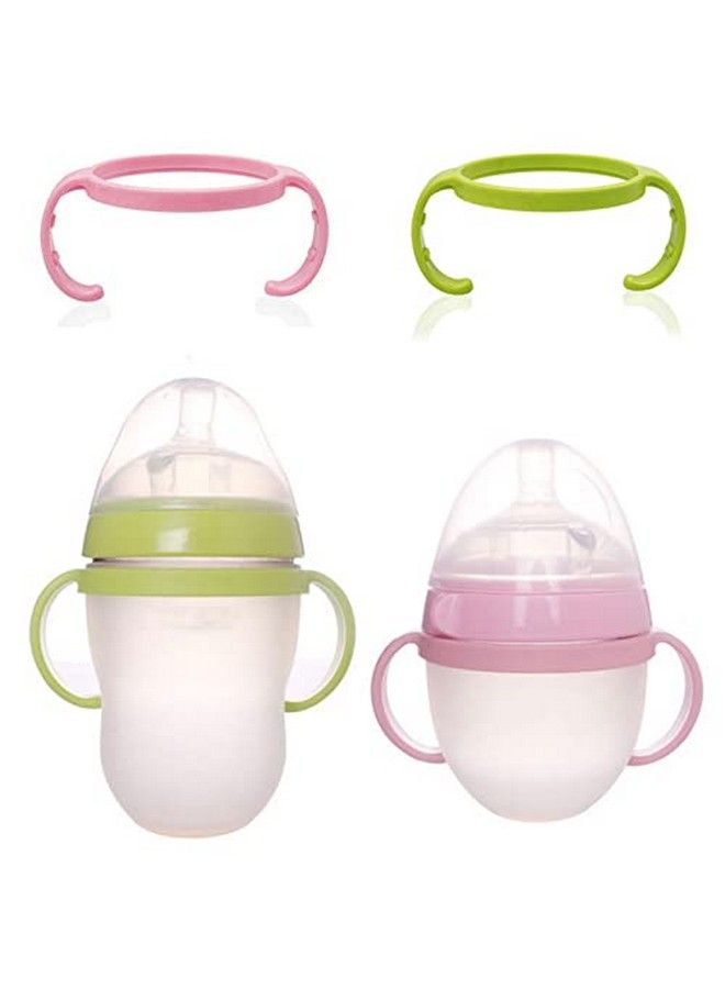 Bottle Handles Grip Compatible For Comotomo Baby Feeding Bottle (2 Count Green)