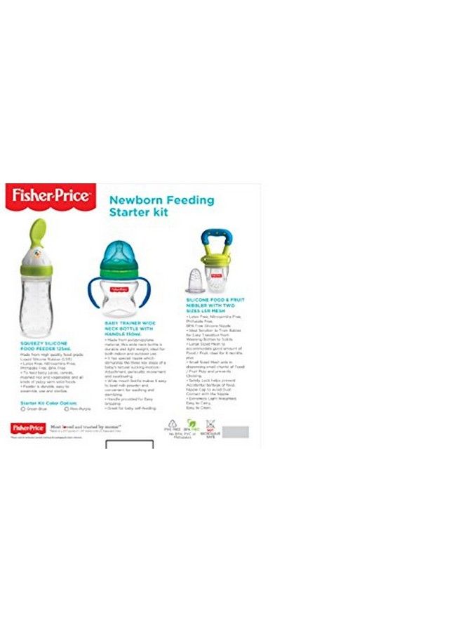 Newborn Feeding Starter Kit (Green And Blue)