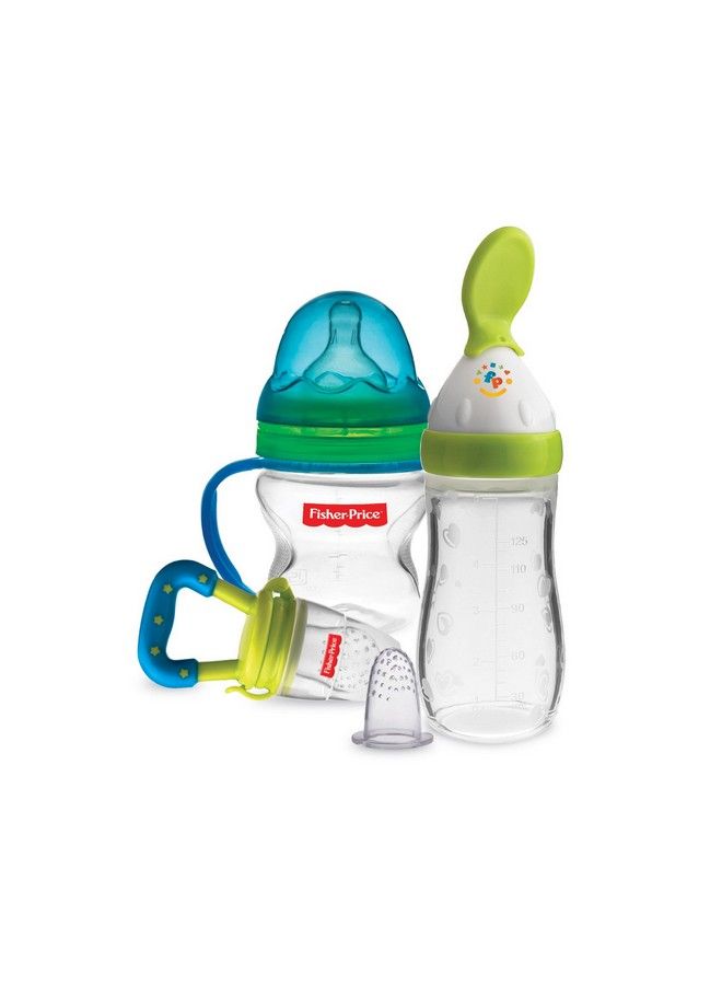 Newborn Feeding Starter Kit (Green And Blue)