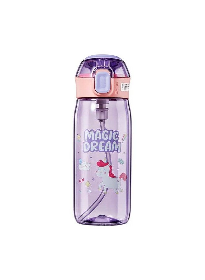 Cute Water Bottle With Sipper Water Bottle For Kids Sipper Bottle For Kidsantileak Cartoon Kids Water Bottle For Kids (630 Ml)(Fq31512) (Purple)