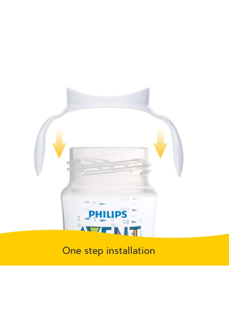 Baby Bottle Handles for Philips Avent Anti-Colic and AirFree Vent Bottles, Compatible Holder Baby, 4 Count