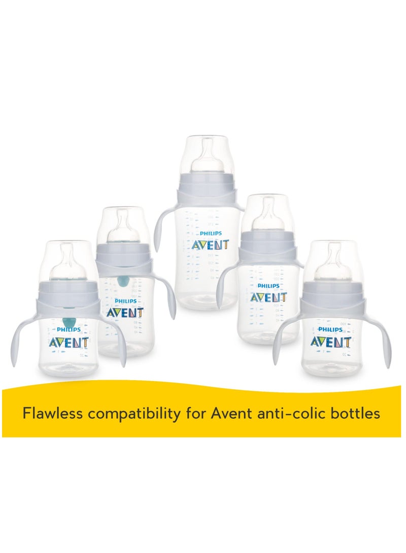 Baby Bottle Handles for Philips Avent Anti-Colic and AirFree Vent Bottles, Compatible Holder Baby, 4 Count