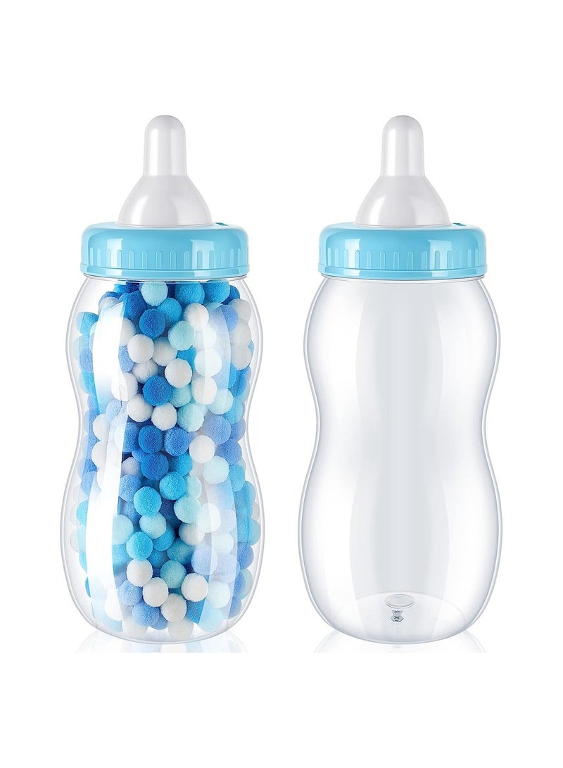 Fillable Feeding Bottle Candy Box Plastic Bottle, Baby Clear Shower Favor, Piggy Bank for Girl Boy Party Decor, 2 Pcs