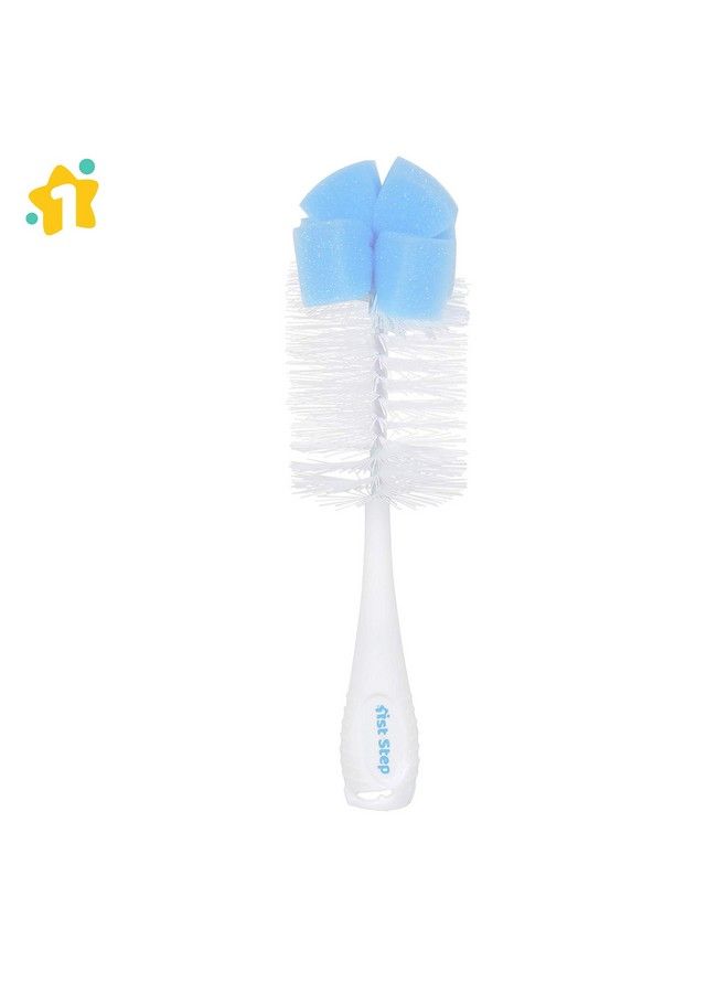 Bpa Free 2 In 1 Bottle And Nipple Cleaning Brush With Suction Base And Nylon Bristles For Easy Cleaning (Blue)