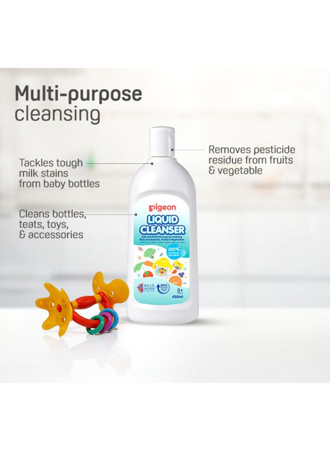 Liquid Cleanser For Baby Accessories, Fruits And Vegetables 450 ML, 0 Months +