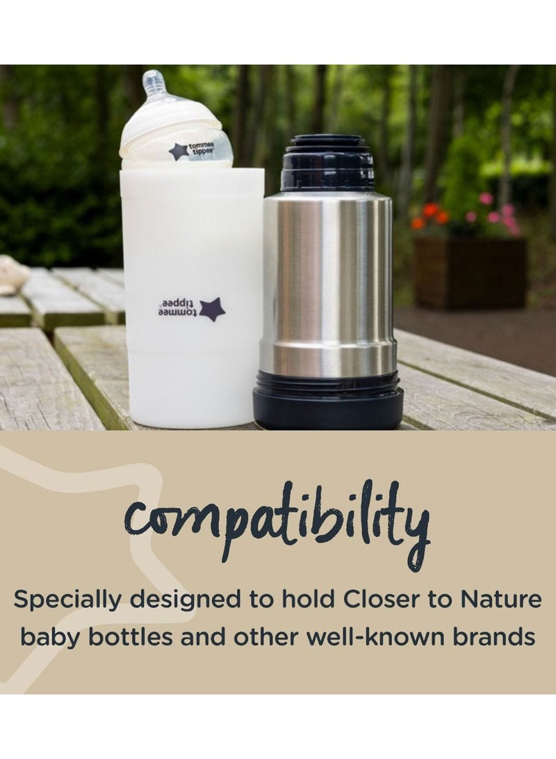 Closer To Nature Travel Bottle And Food Warmer - Silver/White/Grey