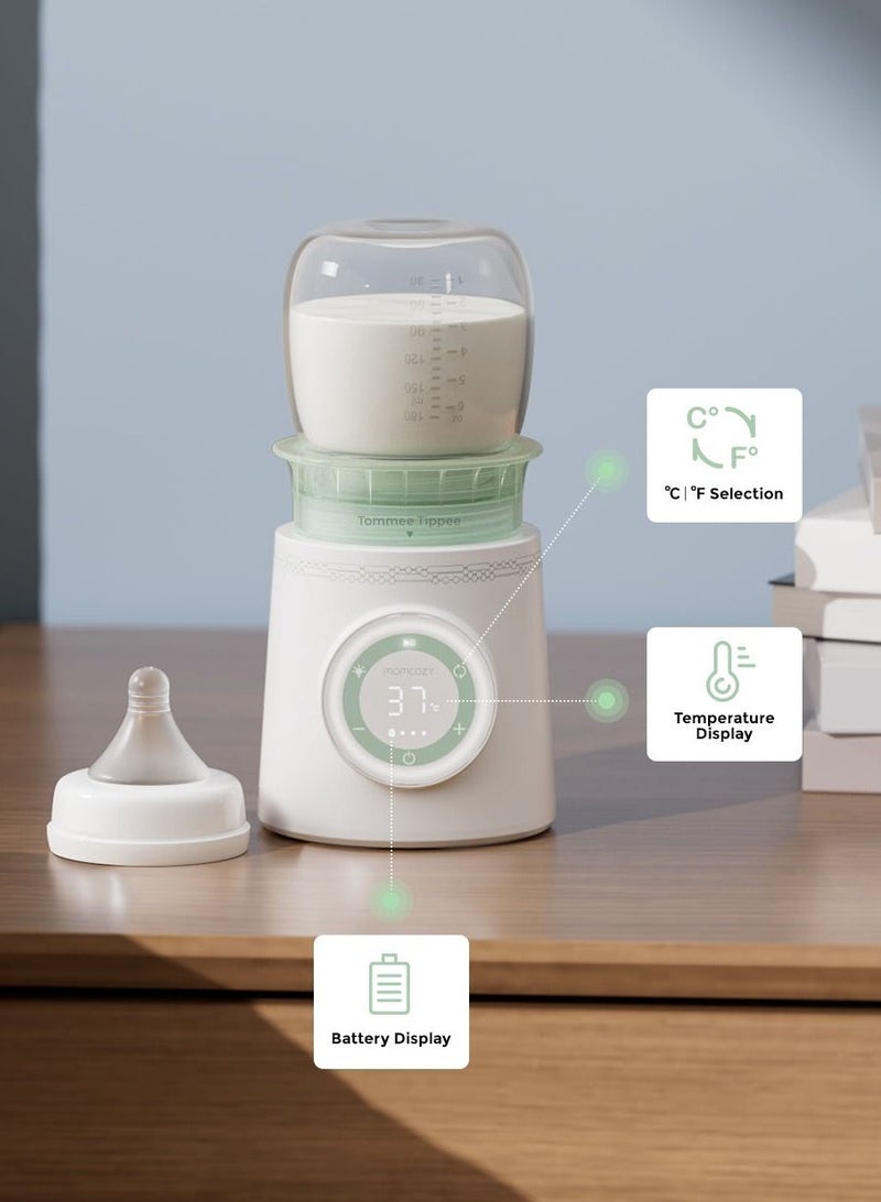 Portable Double Leak-Proof Travel Baby Bottle Warmer With Fast Heating For Dr. Brown, Philips Avent, Medala, Tommee Tippee, Comotomo