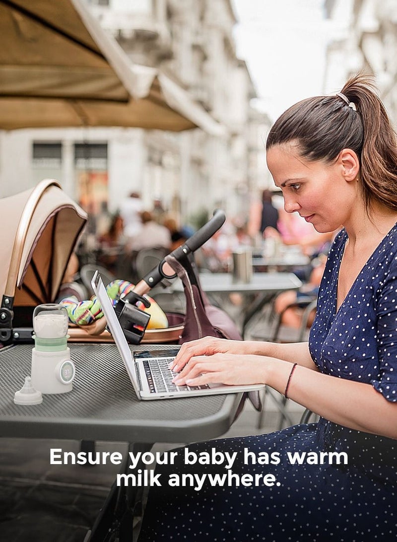 Portable Double Leak-Proof Travel Baby Bottle Warmer With Fast Heating For Dr. Brown, Philips Avent, Medala, Tommee Tippee, Comotomo