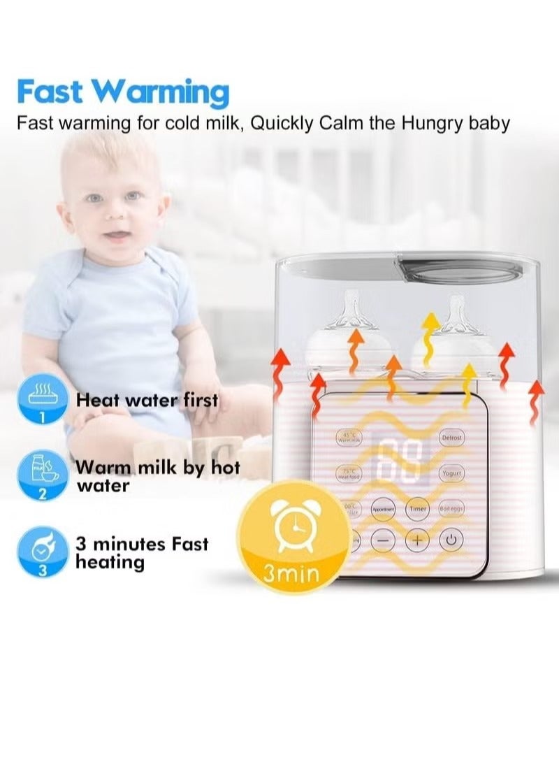 Baby Bottle Warmer, for Frozen Breast Milk, Formula Baby Food Heater,Automatic Intelligent Thermostat, Safe Auto-shutoff