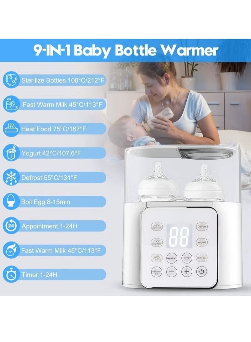 Baby Bottle Warmer, for Frozen Breast Milk, Formula Baby Food Heater,Automatic Intelligent Thermostat, Safe Auto-shutoff