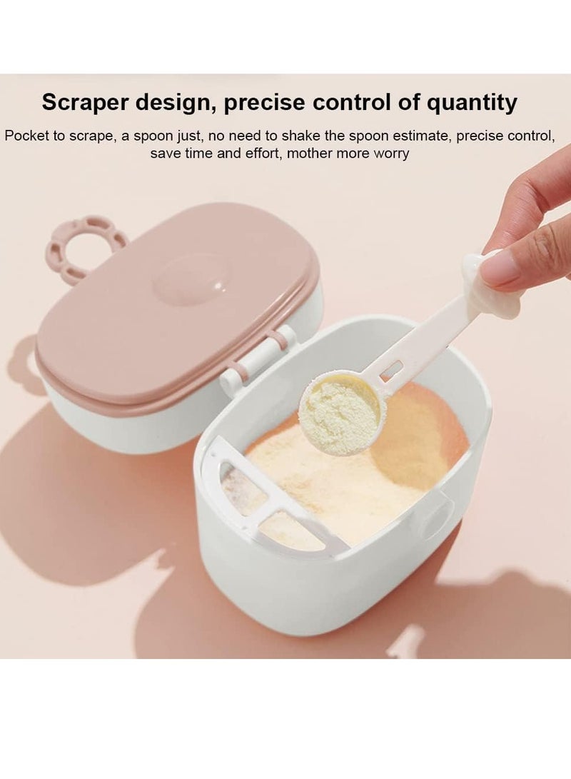 Formula Powder Pots, Milk Powder Dispenser Pots, Baby Formula Powder Dispenser, Milk Powder Container Portable Sealed Moisture-Proof Milk Formula Storage Pots for Outing Activities Travel 410ML