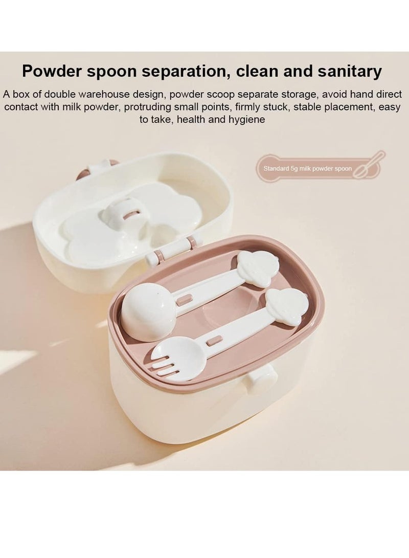 Formula Powder Pots, Milk Powder Dispenser Pots, Baby Formula Powder Dispenser, Milk Powder Container Portable Sealed Moisture-Proof Milk Formula Storage Pots for Outing Activities Travel 410ML