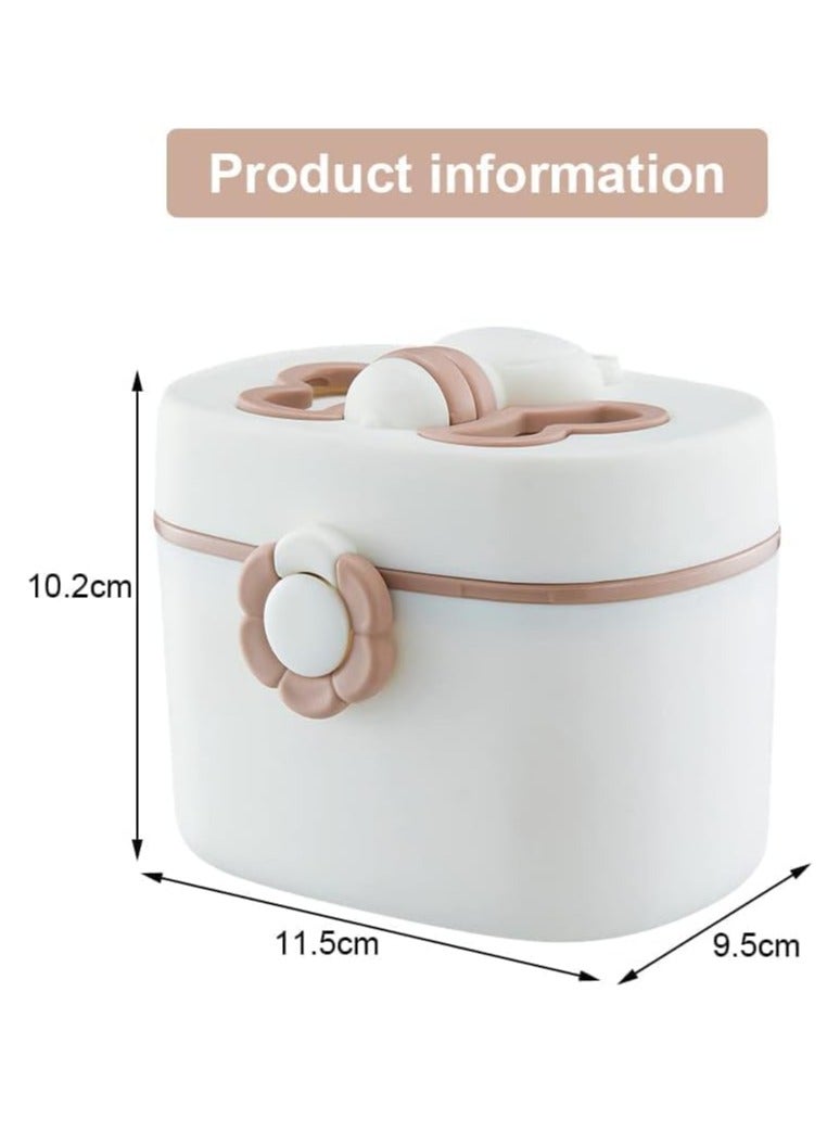 Formula Powder Pots, Milk Powder Dispenser Pots, Baby Formula Powder Dispenser, Milk Powder Container Portable Sealed Moisture-Proof Milk Formula Storage Pots for Outing Activities Travel 410ML