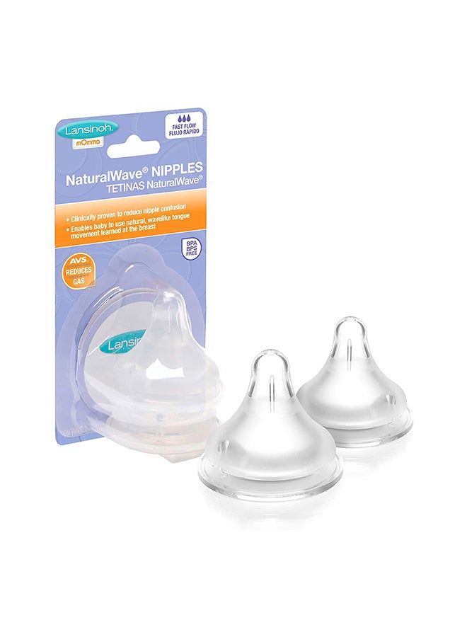 2-Piece NaturalWave Fast-Flow Nipples