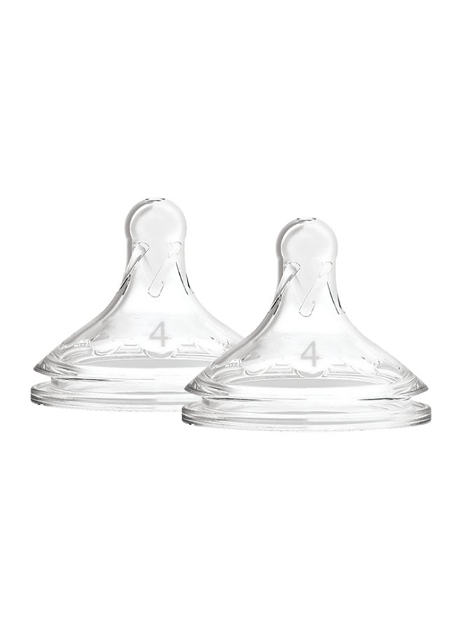 Level 4 Silicone W-N Options+ Anti-Colic Nipple, 2-Pack