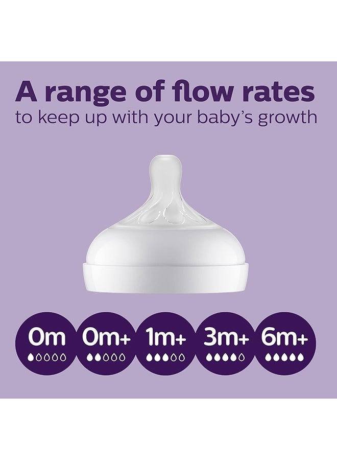 Natural Response Baby Bottle Nipples Flow 5, 6M+, 4 Pack