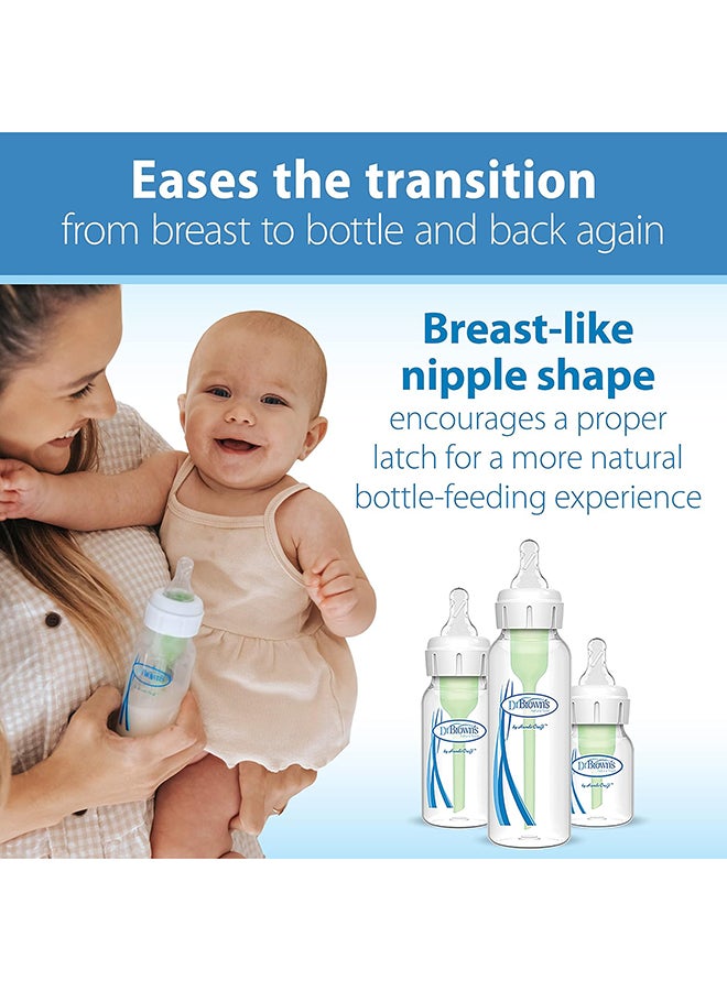 Natural Flow Level 2 Narrow Baby Bottle Silicone Nipple, Medium Flow, 3M+, 100% Silicone Bottle Nipple, 6 Count