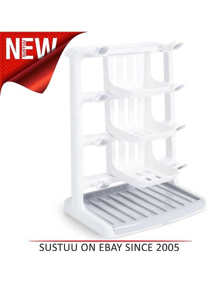 Tidy Dry Space Saving Baby Bottle Drying Rack, White