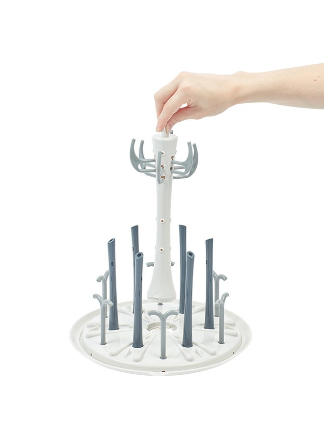 Drying Rack, Organizer For Baby Bottles And Accessories, Toddler Sippy Cups - White