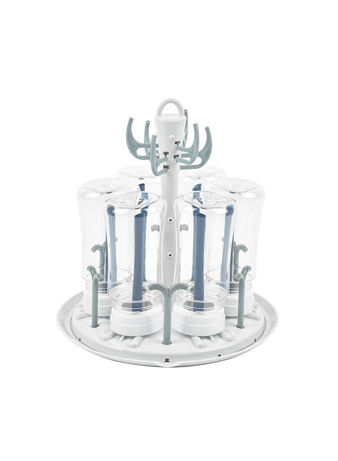 Drying Rack, Organizer For Baby Bottles And Accessories, Toddler Sippy Cups - White