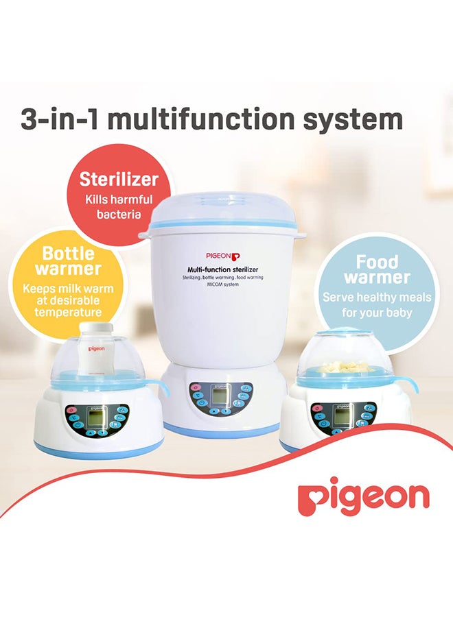 3 In –1 Piece Multi-function Sterilizer Set - Blue/White